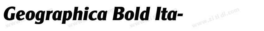 Geographica Bold Ita字体转换